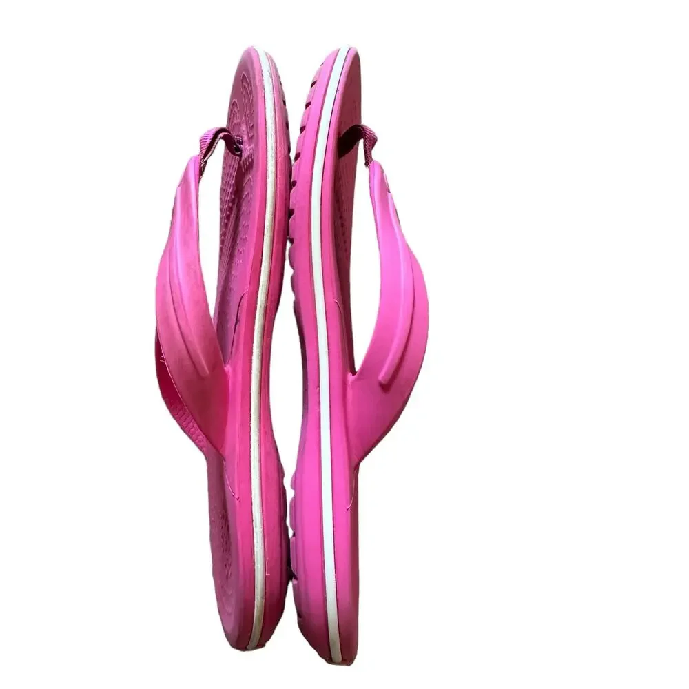 Crocs | Juniors Size 2 Unisex Crocband Flip Flop Pink Water Shoes Sandals Summer